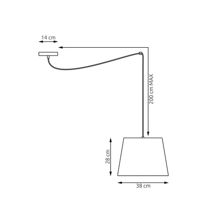 Sospensione 1 Luce Ascot Con Paralume Beige