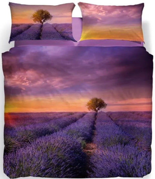 Copripiumino Lavender Sunset ! Caleffi Completo Matrimoniale Unica Sogni Di Viaggio