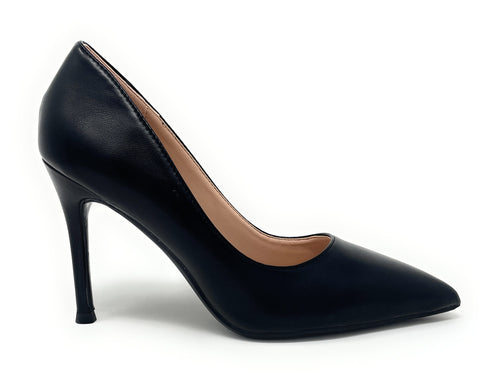 Francesco Milano décolleté in pelle nero A10-01A