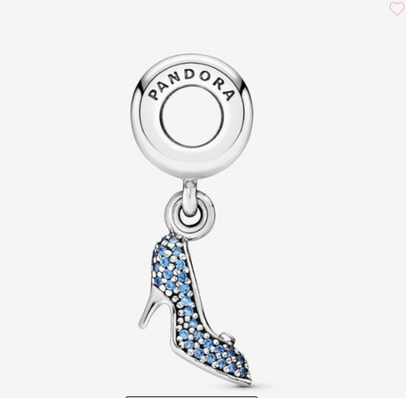Pandora -Disney, Charm pendente Scarpetta con pavé, Cenerentola
