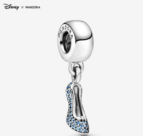 Pandora -Disney, Charm pendente Scarpetta con pavé, Cenerentola