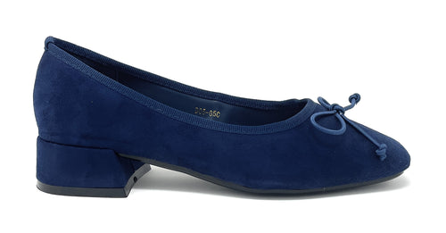 Francesco Milano ballerina donna in pelle blu navy D05-05C