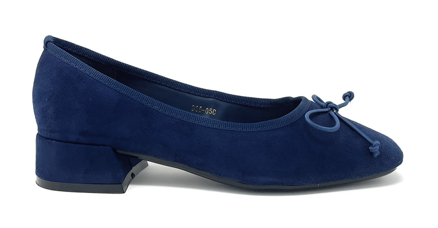 Francesco Milano ballerina donna in pelle blu navy D05-05C