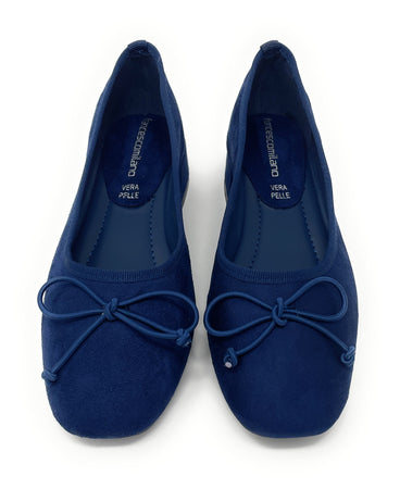 Francesco Milano ballerina donna in pelle blu navy D05-05C