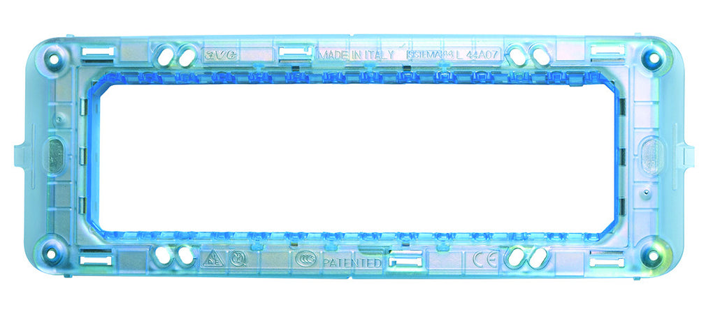 Supporto con Viti S44 per Scatole Rettangolari 7 Moduli