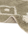 Tappeto da bagno peloso in cotone Antiscivolo con motivo Boho e Nappe