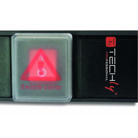 Techly I-CASE STRIP-81U unità di distribuzione dell'energia (PDU) 8 presa(e) AC 1U Nero, Rosso