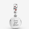 Pandora -Disney, Charm pendente Amore e baci con Mickey Mouse e Minnie