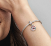 Pandora -Disney, Charm pendente Amore e baci con Mickey Mouse e Minnie