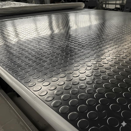 Bolflex Nero - Pavimento PVC Bollato Bullonato Modello Bollo H.100 cm Spessore 1,2 mm