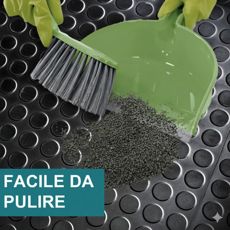 Bolflex Nero - Pavimento PVC Bollato Bullonato Modello Bollo H.100 cm Spessore 1,2 mm