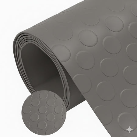 Bolflex Grigio - Pavimento PVC Bollato Bullonato Modello Bollo H.100 cm Spessore 1,2 mm