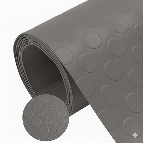 Bolflex Grigio - Pavimento PVC Bollato Bullonato Modello Bollo H.100 cm Spessore 1,2 mm