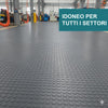 Bolflex Grigio - Pavimento PVC Bollato Bullonato Modello Bollo H.100 cm Spessore 1,2 mm