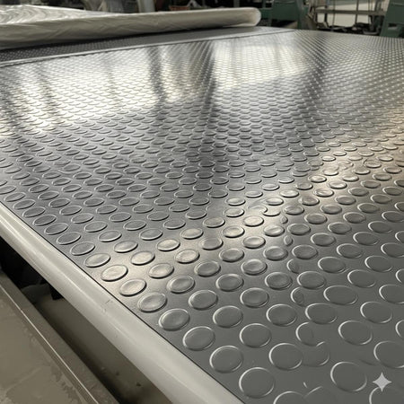 Bolflex Grigio - Pavimento PVC Bollato Bullonato Modello Bollo H.100 cm Spessore 1,2 mm