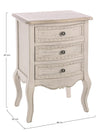 Comodino Clarisse per camera, Struttura In Legno Paulownia Con Piano Impiallacciato