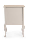 Comodino Clarisse per camera, Struttura In Legno Paulownia Con Piano Impiallacciato