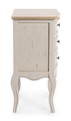 Comodino Clarisse per camera, Struttura In Legno Paulownia Con Piano Impiallacciato