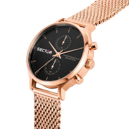 Orologio SECTOR uomo serie 370 multi funzione mesh oro rosa / nero