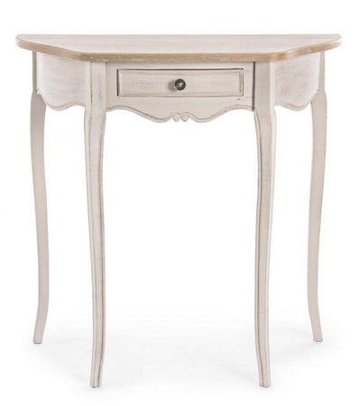 Consolle "Clarisse" struttura in legno paulownia con piano impiallacciato per interni