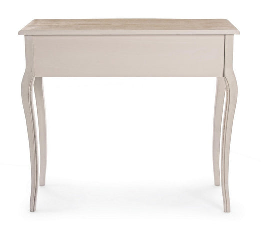 Consolle "Clarisse" struttura in legno paulownia con piano impiallacciato per interni