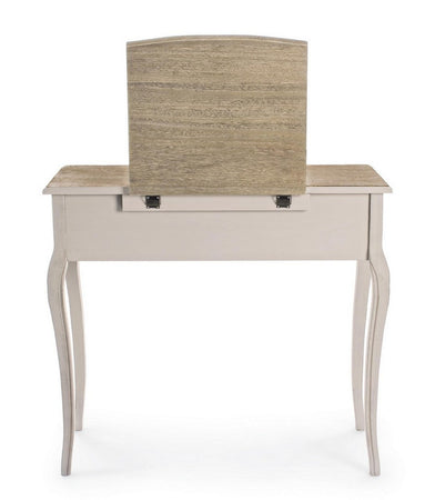 Consolle "Clarisse" struttura in legno paulownia con piano impiallacciato per interni