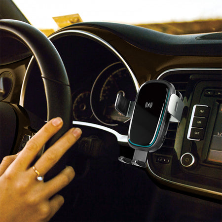 Supporto da Auto Ricarica Wireless per Smartphone da Presa d'aria