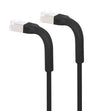 Cavo di rete Patch in Rame Cat. 6A F/FTP Pieghevole FlexiBoot Slim Nero 2 m