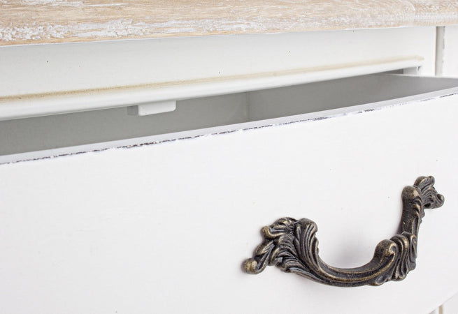 Consolle "Justine" struttura in legno paulownia pannelli in MDF per interni