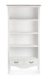 Libreria Justine struttura in legno paulownia colore bianco per interno