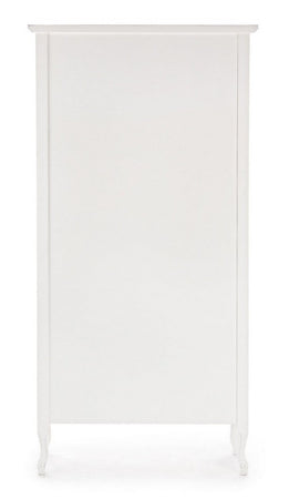 Libreria "Justine" struttura in legno paulownia colore bianco per interno
