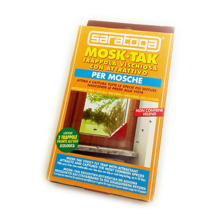 MOSK TAK 2pz trappola vischiosa ecologica con attrattivo per mosche