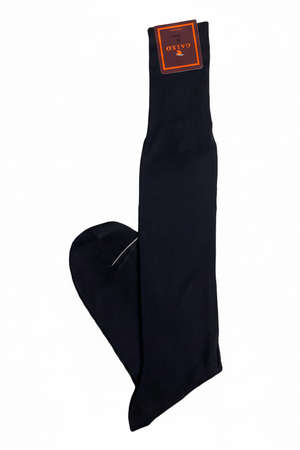 Calze lunghe uomo Gallo - nero tinta unita - eleganti classiche