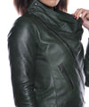 Scialla - Giacca Donna Verde in vera pelle
