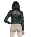 Scialla - Giacca Donna Verde in vera pelle