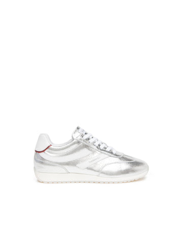Nero Giardini sneakers donna pelle crack metal argento E615163D700