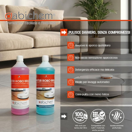 MISTER ROBO BRILLO detergente concentrato per robot e lavapavimenti 1 lt