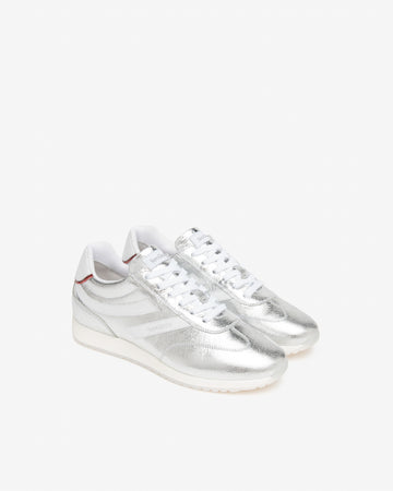 Nero Giardini sneakers donna pelle crack metal argento E615163D700