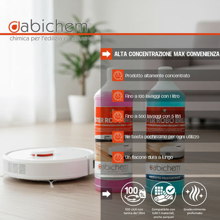 MISTER ROBO BRILLO detergente concentrato per robot e lavapavimenti 1 lt