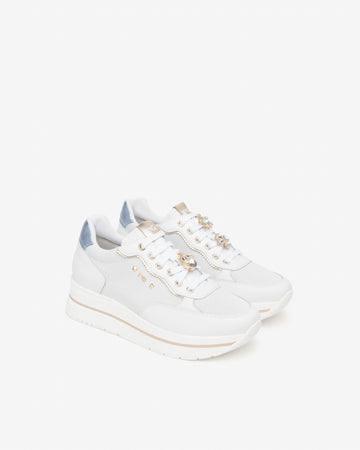 Nero Giardini sneakers donna in pelle bianco E615202D707
