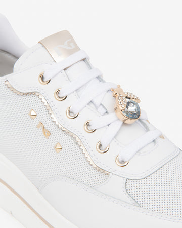 Nero Giardini sneakers donna in pelle bianco E615202D707