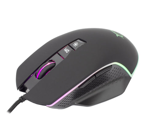Mouse Ottico Gaming LED RGB con Cavo USB 6400 dpi Nero, GARETH