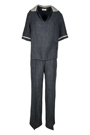 Purotatto Pantaloni Antracite da donna