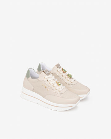 Nero Giardini sneakers donna in pelle col. milk E615202D710