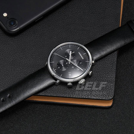 Orologio CALVIN KLEIN uomo High Noon cronografo pelle nero
