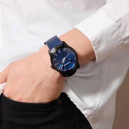 Orologio CALVIN KLEIN uomo Evidence datario gomma blu