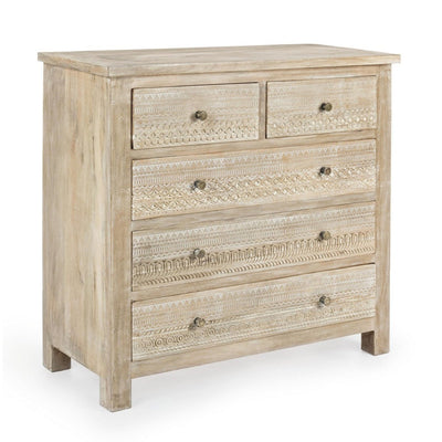 Cassettiera Mayra per interno, con 5 Cassetti, 98 x 45 x 98 cm