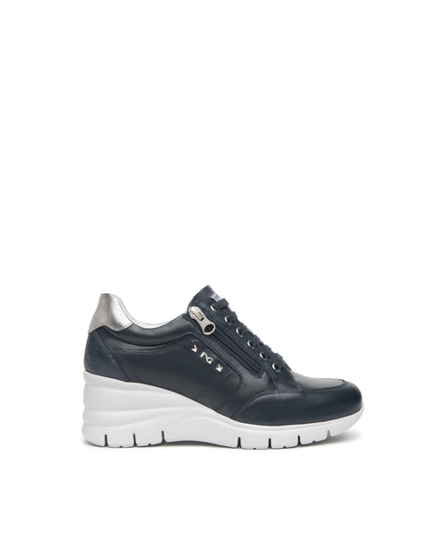 Nero Giardini sneakers donna in pelle blu E615221D200