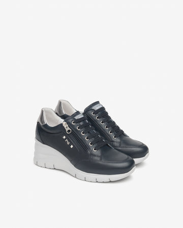 Nero Giardini sneakers donna in pelle blu E615221D200
