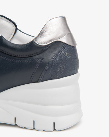 Nero Giardini sneakers donna in pelle blu E615221D200